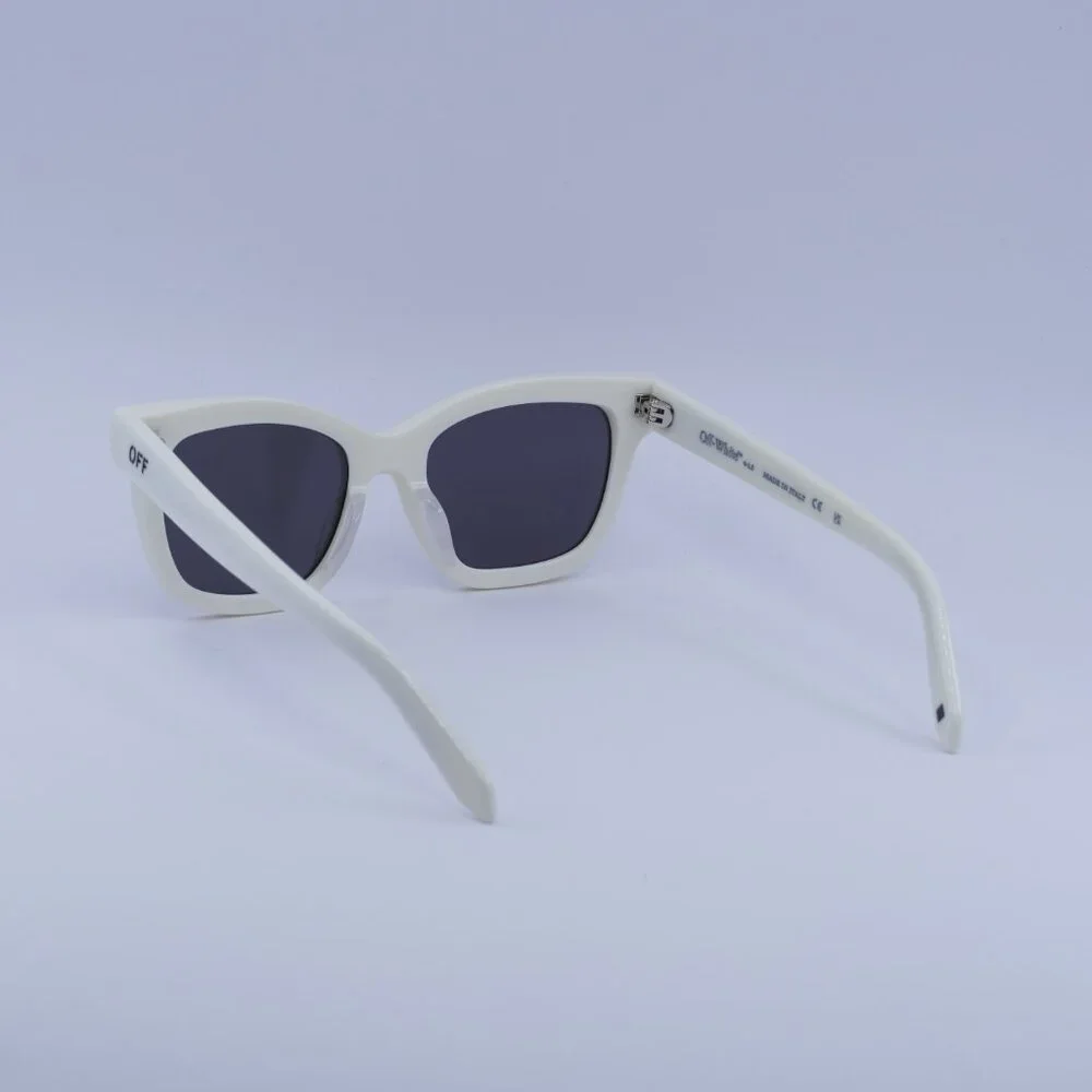 Off-White OERI143 LINCOLN 0107 Sunglasses White Square Frame, Grey Lenses